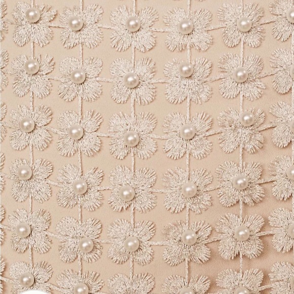 NWT - Elliatt x BHLDN Champagne Pearls Metallic-Lace Wedding Mini Shift dress - Picture 6 of 9